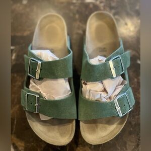 Birkenstock Women Glitter Green Sandals